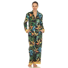 Women's Two Piece Wildflower Print Pajama Set