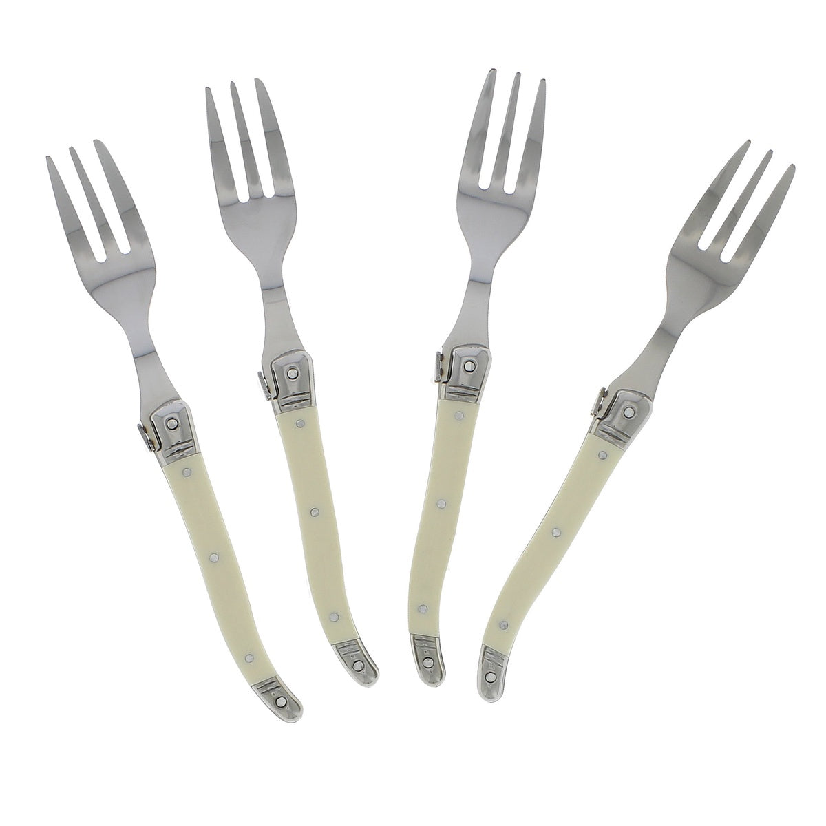  French Home Set of 4 Laguiole Faux Ivory Cake Forks - Default Title - Bonton