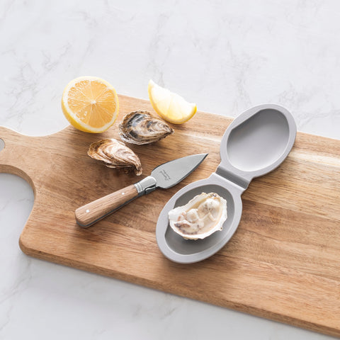 Set of Laguiole Oyster Shucking Knife and Silicone Holder