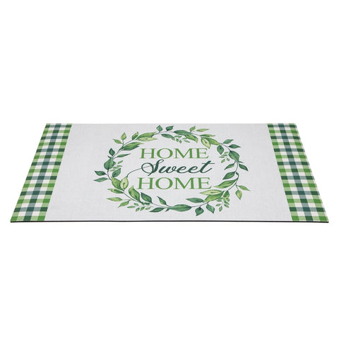 Home Sweet Home Gingham Doormat 18" X 30"