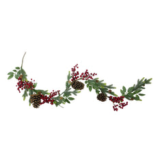 5' X 4.75" Pine Springs  Berries and Pine Cones Artificial Christmas Garland - Unlit