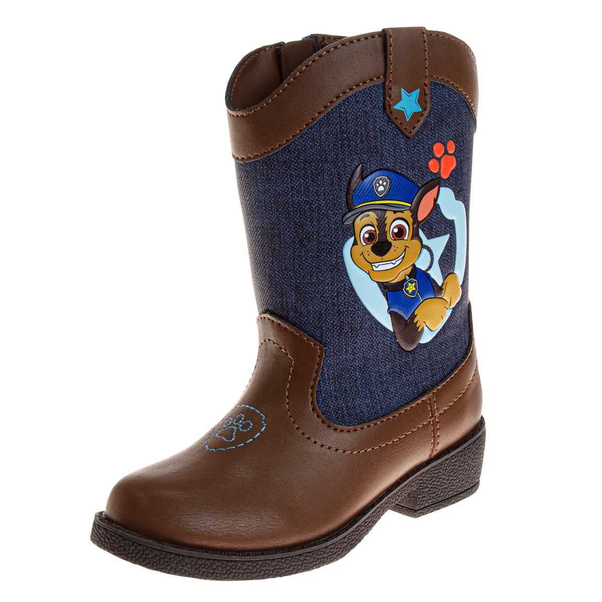  Josmo Josmo Paw Patrol Boys Cowboy Boots - Chase and Marshall Calf High Western Country Cow Boy Boot (Toddler) - 7 - Bonton