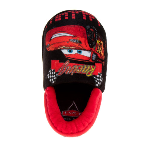 Disney Boys’ Cars Slippers – Lightning McQueen Fuzzy Slippers (Toddler)