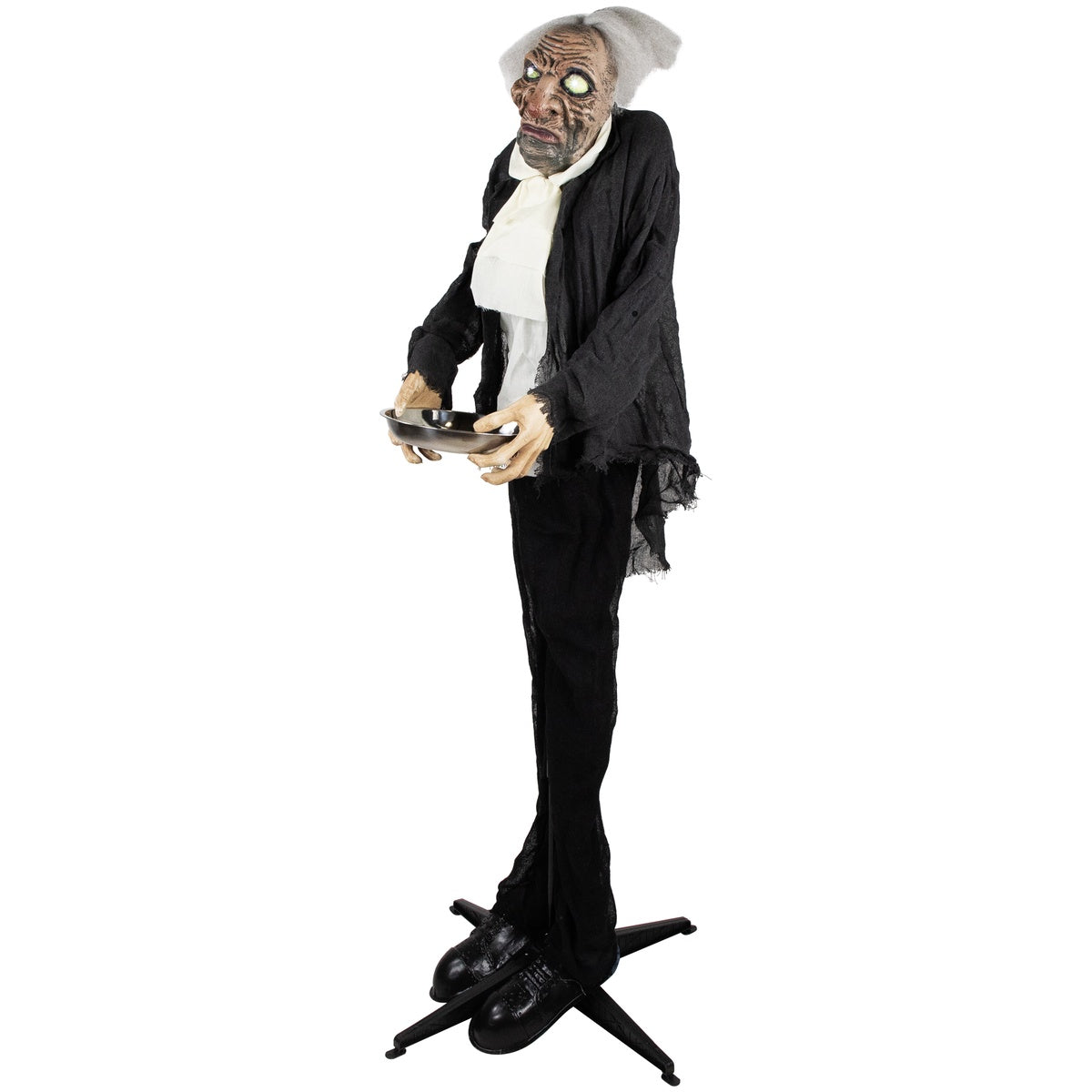  Northlight LED Lighted Animated Butler With Sound Halloween Decoration - 5.5' - Clear Lights - Default Title - Bonton