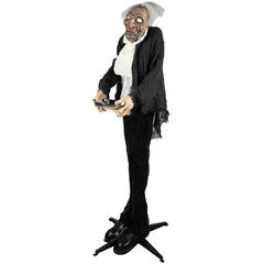 LED Lighted Animated Butler With Sound Halloween Decoration - 5.5' - Clear Lights