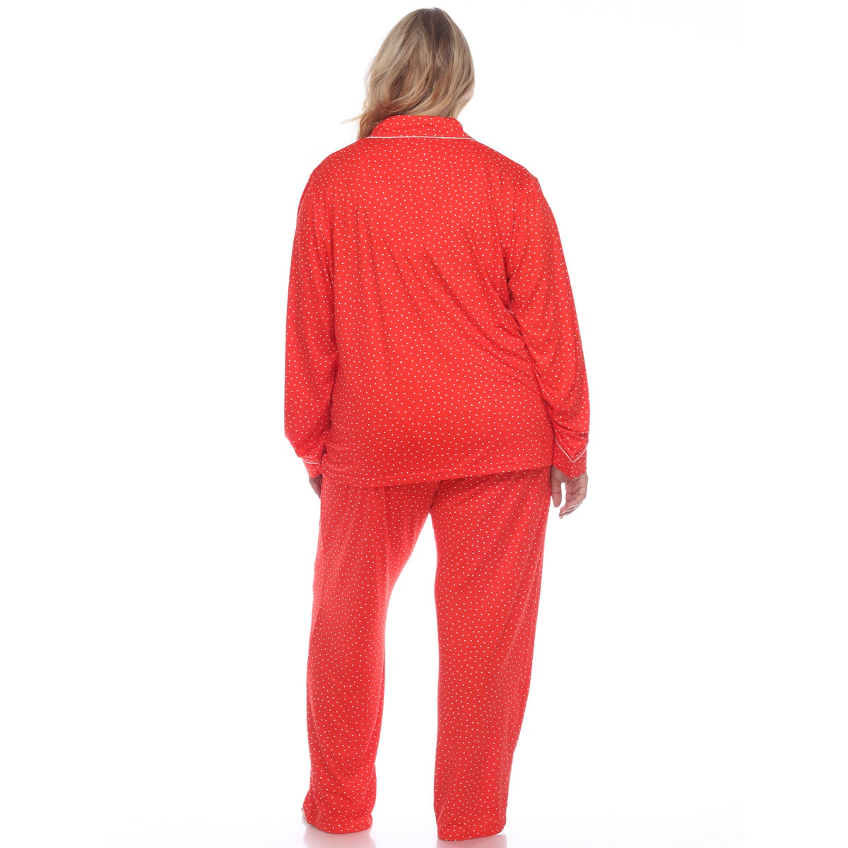  White Mark Plus Size Long Sleeve Pajama Set - 1X - Bonton