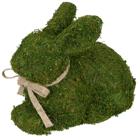 11" Green Moss Sitting Bunny Rabbit Spring Easter Figure