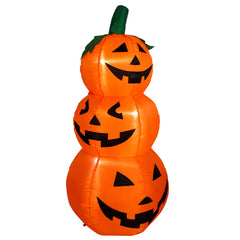 LED Lighted Inflatable Jack-O-Lantern Trio Halloween Outdoor Decoration - 3.5'