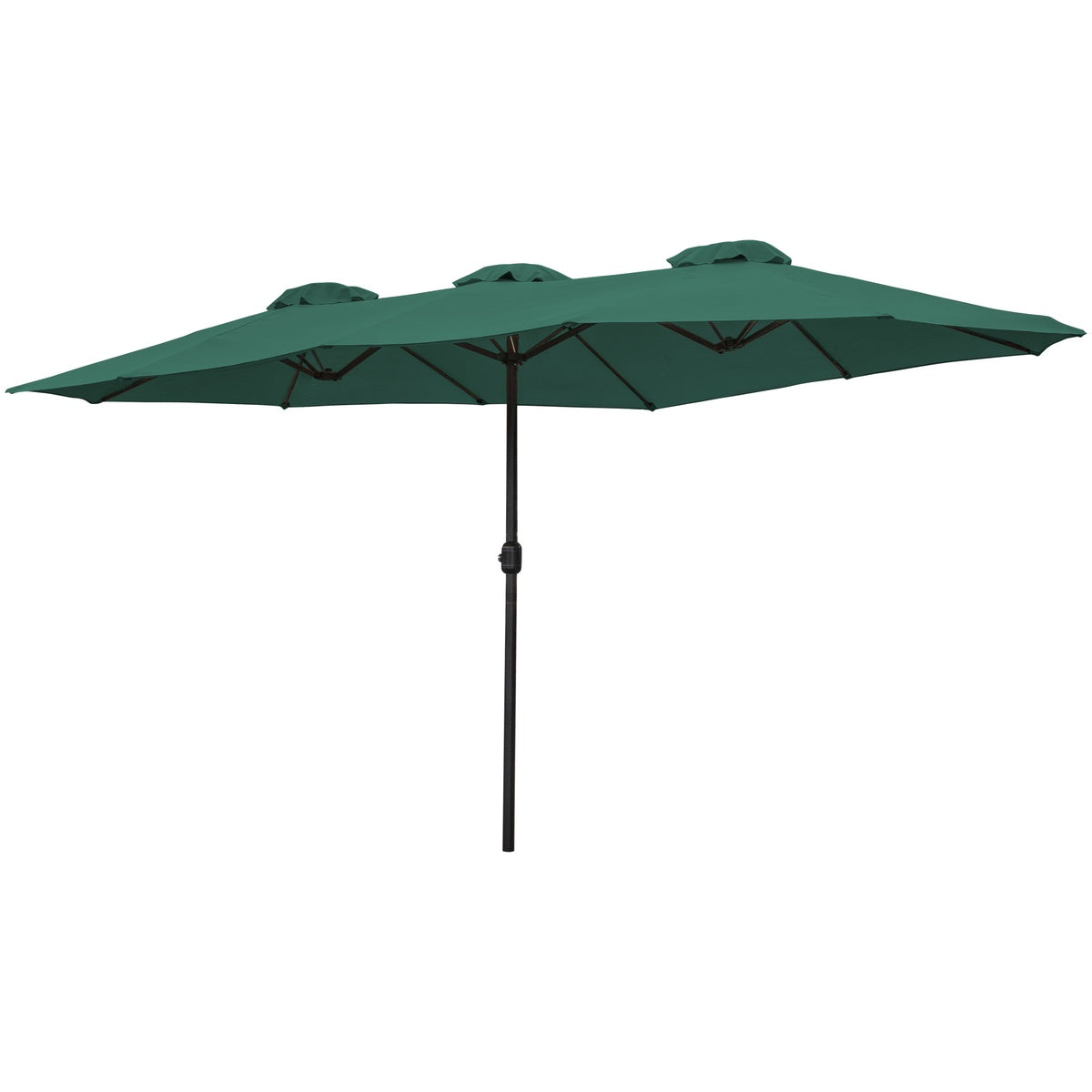  Northlight 15' Outdoor Patio Market Umbrella With Hand Crank  Green - Green - Bonton