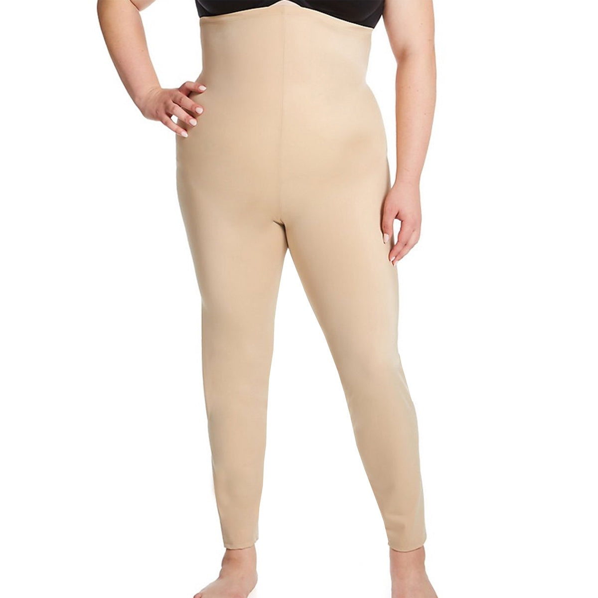  InstantFigure InstantFigure Plus Size Hi-Waist Tummy Control Leggings WP40221C - Black - Bonton