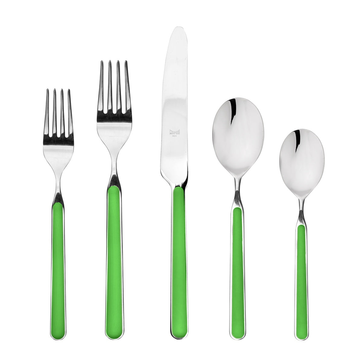  Mepra Fantasia Flatware Set - Apple Green - Bonton