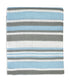  Jesse & Lulu Baby Boys and Girls Striped Knit Blanket Aqua - Aqua - Bonton