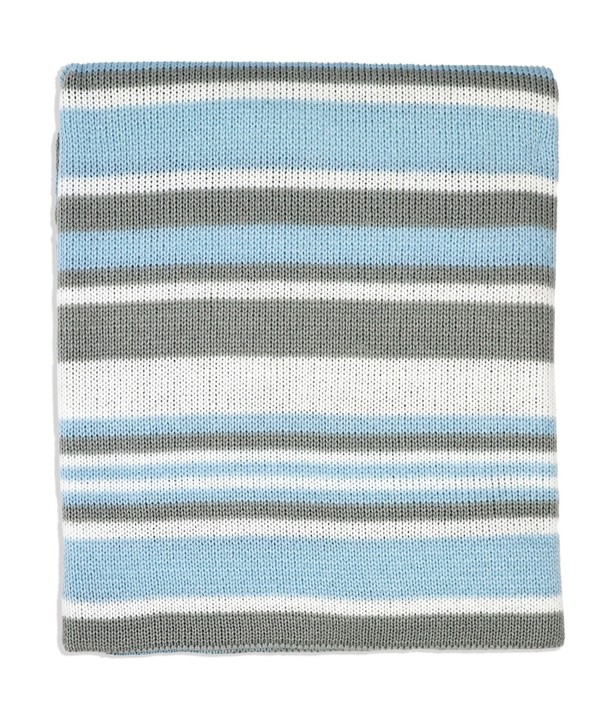  Jesse & Lulu Baby Boys and Girls Striped Knit Blanket Aqua - Aqua - Bonton