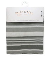 Baby Boys and Girls Striped Knit Blanket Gray