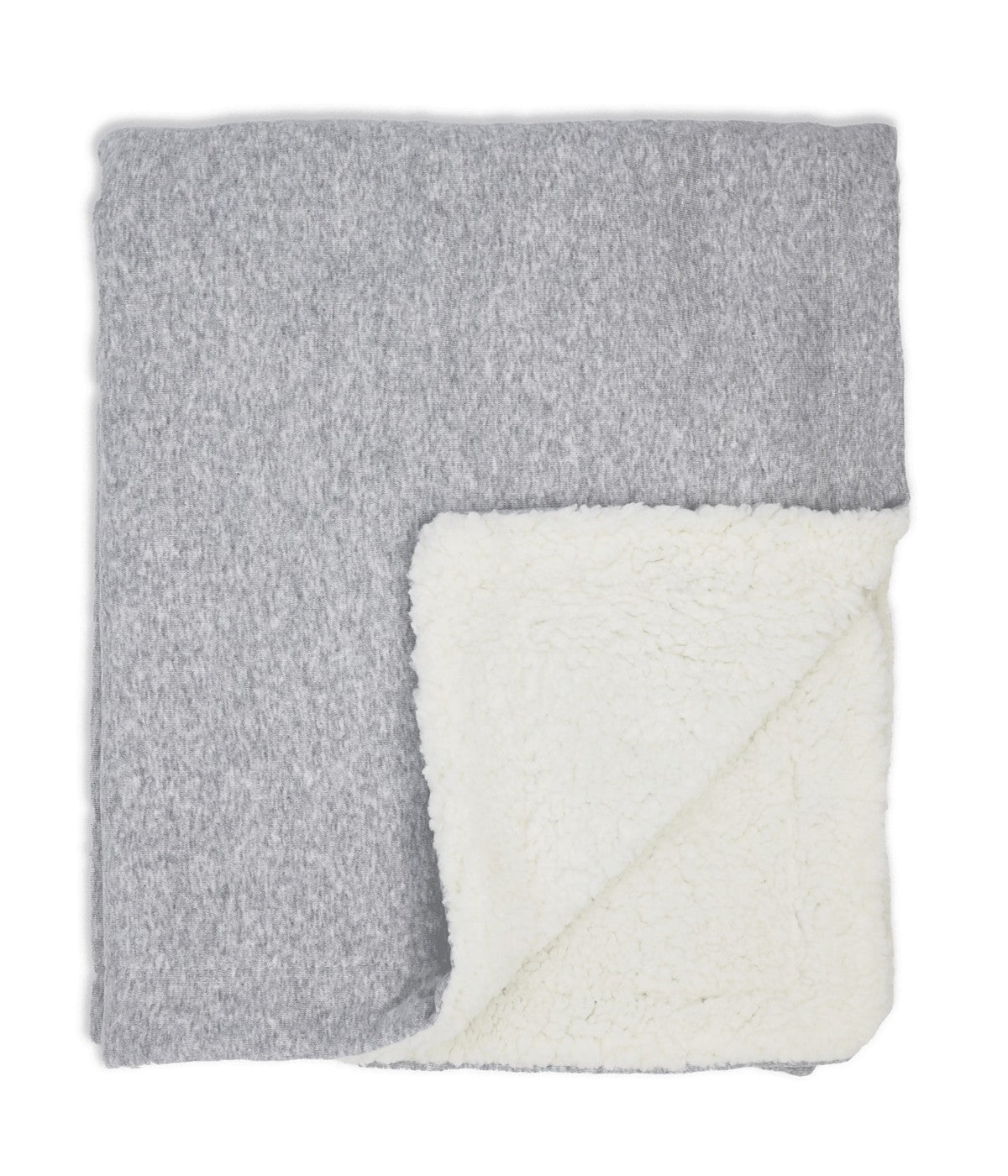 Baby Boys and Girls Jersey Knit Blanket with Sherpa, Heather Gray Gray