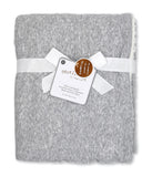 Baby Boys and Girls Jersey Knit Blanket with Sherpa, Heather Gray Gray