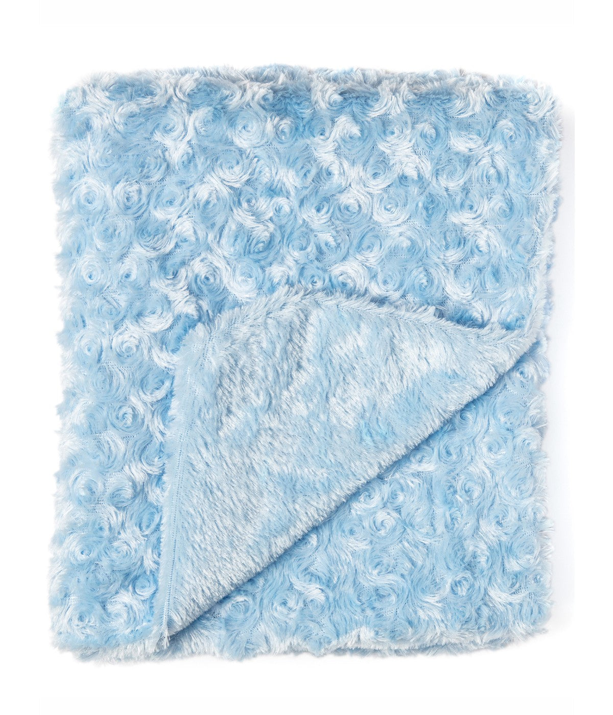 Baby Boys and Girls Curly Plush Blanket Blue