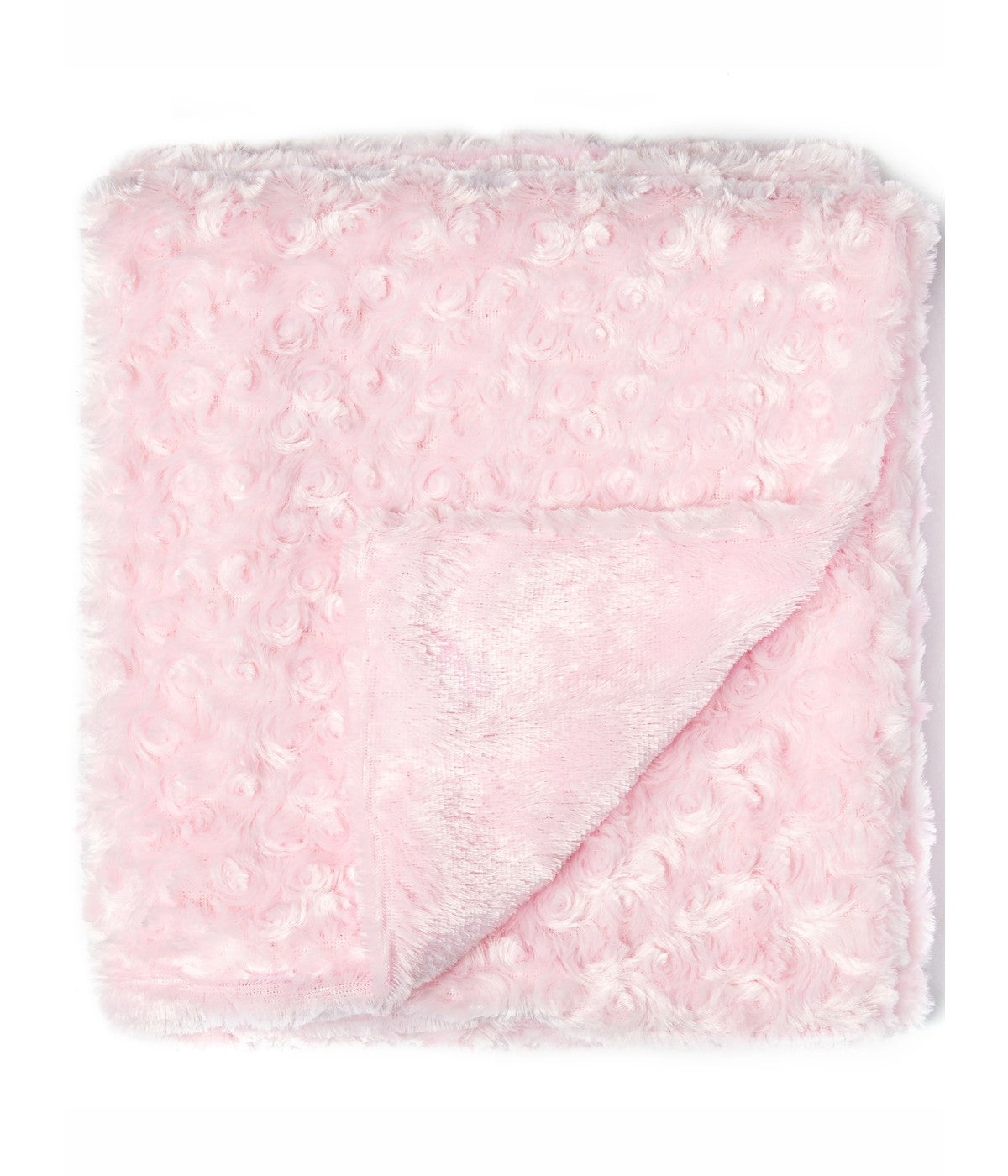  Jesse & Lulu Baby Boys and Girls Curly Plush Blanket Pink - Pink - Bonton