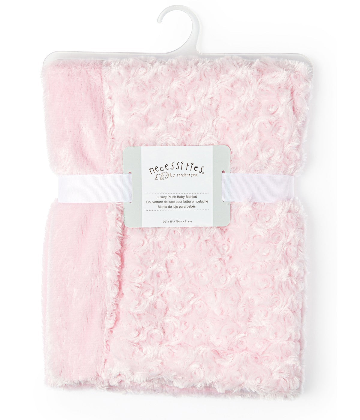  Jesse & Lulu Baby Boys and Girls Curly Plush Blanket Pink - Pink - Bonton