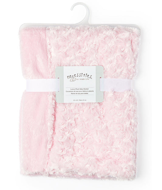 Baby Boys and Girls Curly Plush Blanket Pink