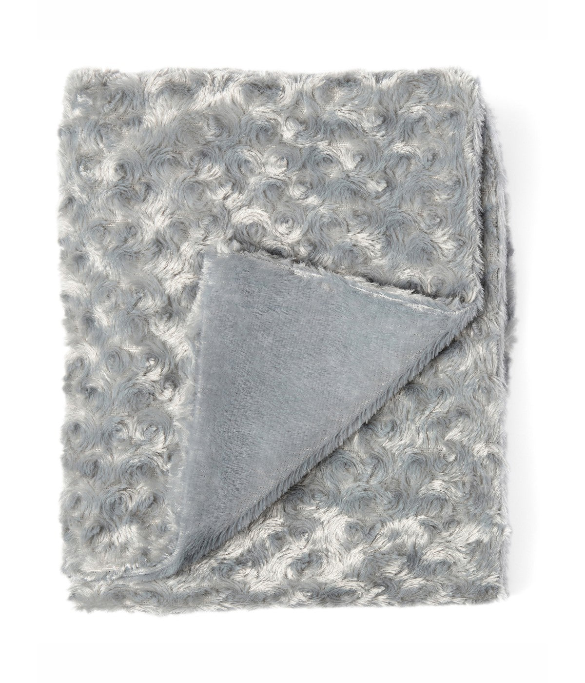  Jesse & Lulu Baby Boys and Girls Curly Plush Blanket Gray - Gray - Bonton