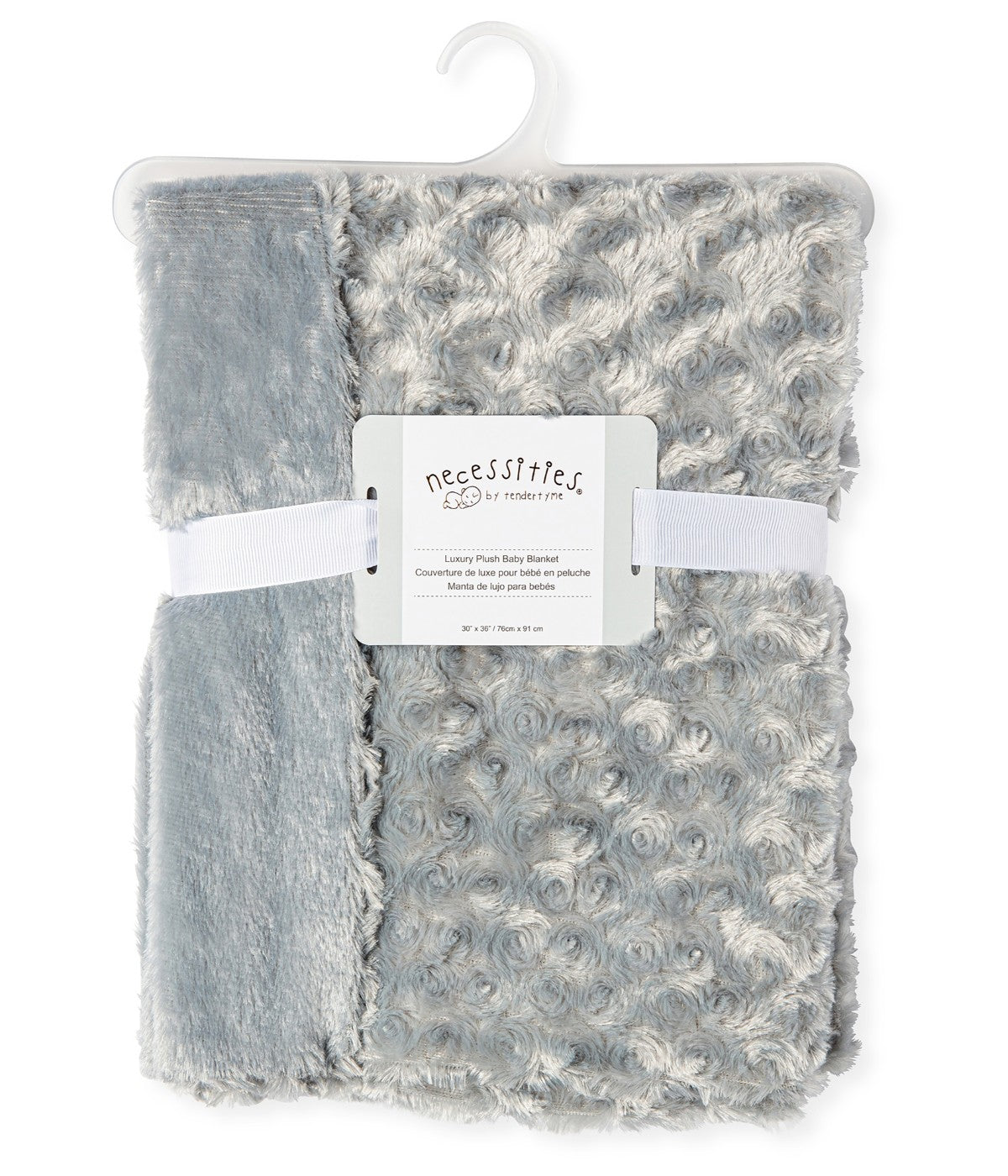  Jesse & Lulu Baby Boys and Girls Curly Plush Blanket Gray - Gray - Bonton