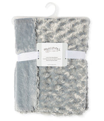 Baby Boys and Girls Curly Plush Blanket Gray