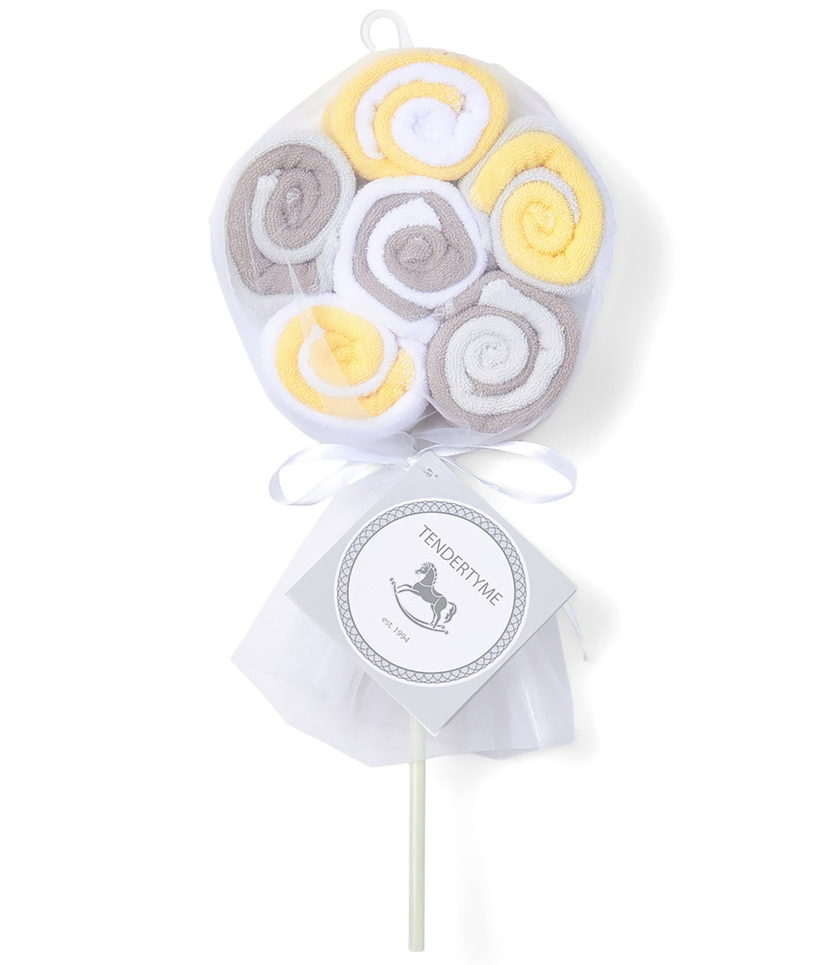  Jesse & Lulu Baby Boys and Girls Lollipop Baby Washcloth Gift Set Yellow - Yellow - Bonton