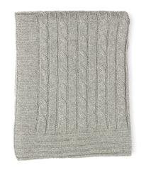 Baby Boys and Baby Girls Cotton Cable Knit Baby Blanket Gray