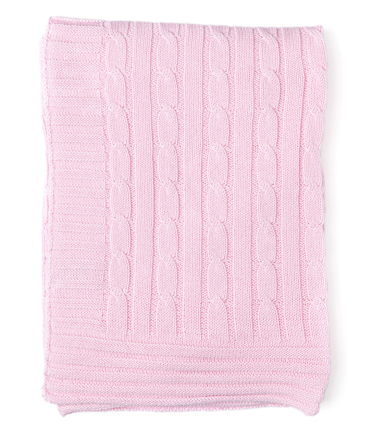 Baby Boys and Baby Girls Cotton Cable Knit Baby Blanket Pink