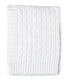  Jesse & Lulu Baby Boys and Baby Girls Cotton Cable Knit Baby Blanket White - White - Bonton