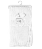 Baby Boys and Baby Girls Cotton Cable Knit Sherpa Baby Blanket White