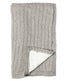  Jesse & Lulu Baby Boys and Baby Girls Cotton Cable Knit Sherpa Baby Blanket Gray - Gray - Bonton