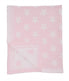  Jesse & Lulu Baby Boys and Baby Girls Knitted Cotton Stars Baby Blanket Pink and White - Pink and White - Bonton