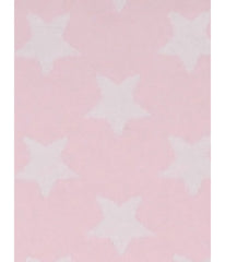 Baby Boys and Baby Girls Knitted Cotton Stars Baby Blanket Pink and White