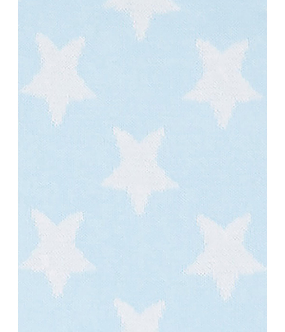 Baby Boys and Baby Girls Knitted Cotton Stars Baby Blanket Blue and White