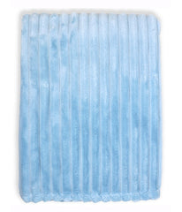 Baby Boys and Baby Girls Striped Plush Baby Blanket Blue