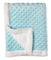 Baby Boys and Baby Girls Popcorn Minky Sherpa Baby Blanket Blue