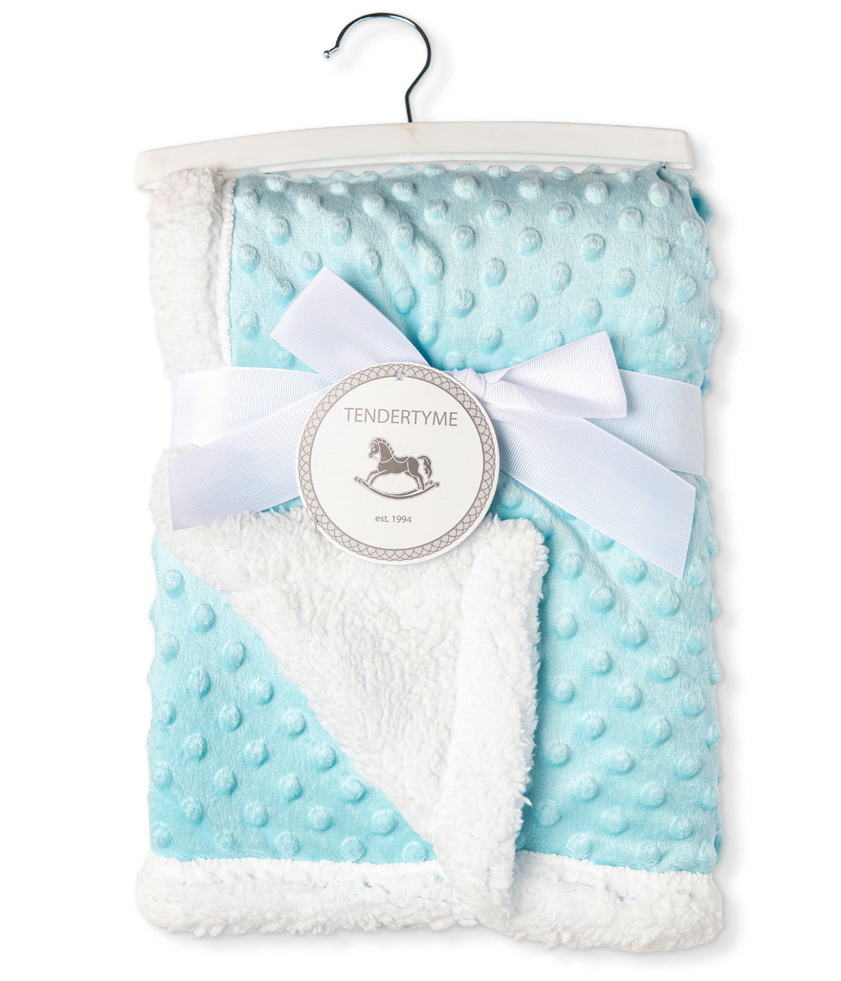 Baby Boys and Baby Girls Popcorn Minky Sherpa Baby Blanket Blue