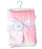Baby Boys and Baby Girls Popcorn Minky Sherpa Baby Blanket Pink