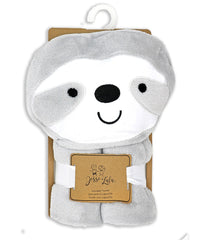 Baby Boys and Girls Sloth Hooded Blanket Gray