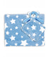  Jesse & Lulu Baby Boys and Baby Girls Blanket with Matching Lovey Nunu Blue - Blue - Bonton