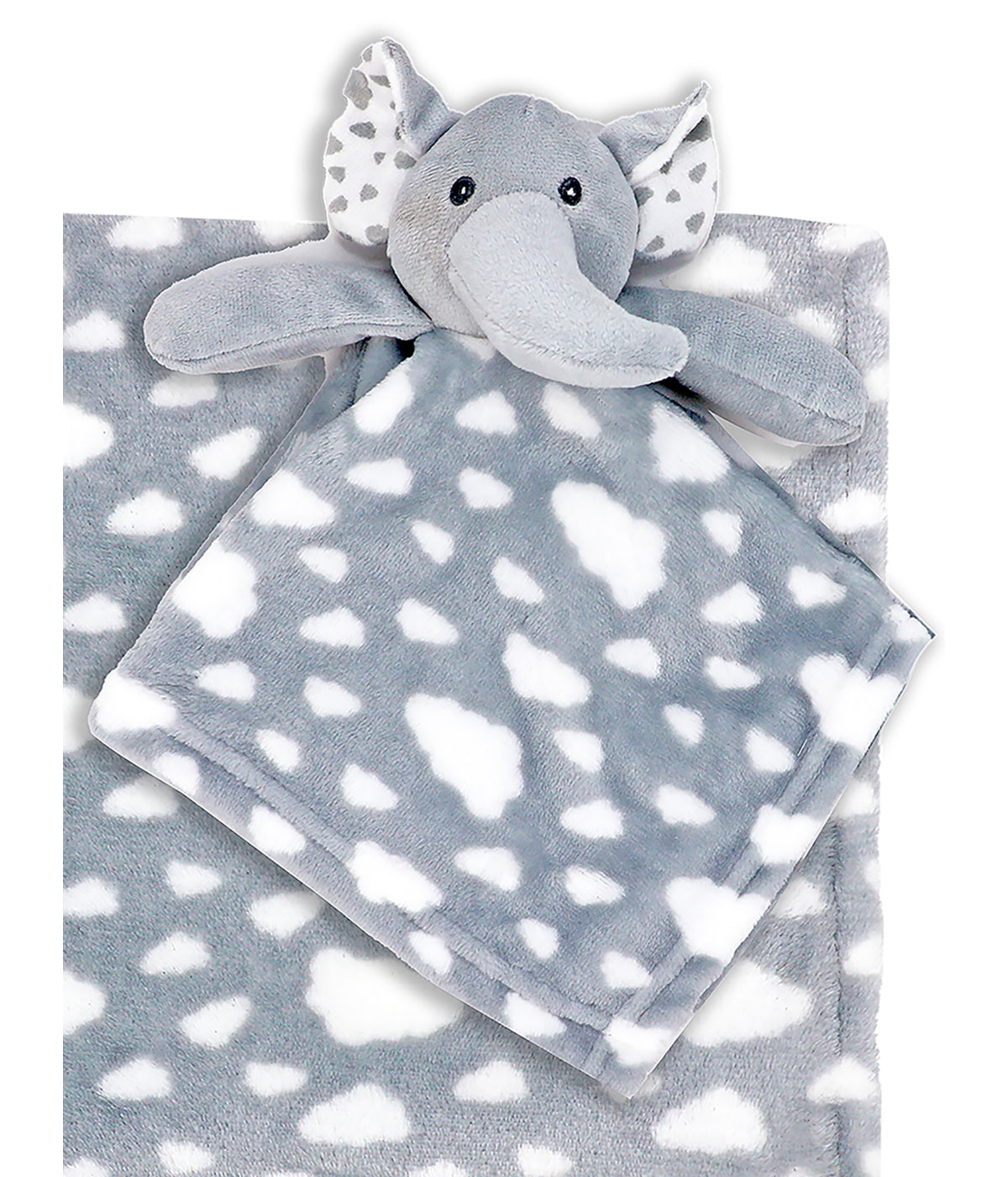  Jesse & Lulu Baby Boys and Baby Girls Blanket with Matching Lovey Nunu Gray - Gray - Bonton