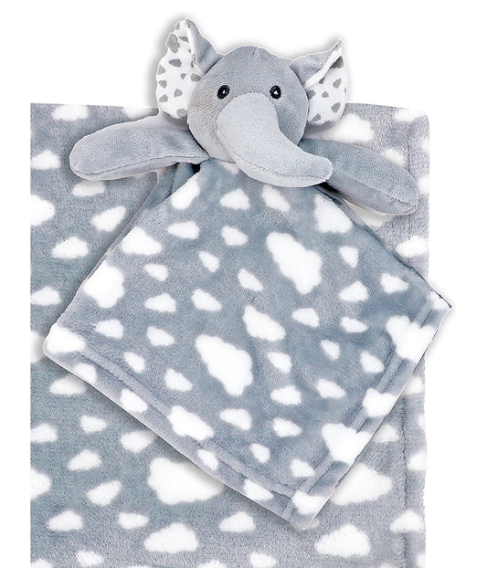 Baby Boys and Baby Girls Blanket with Matching Lovey Nunu Gray