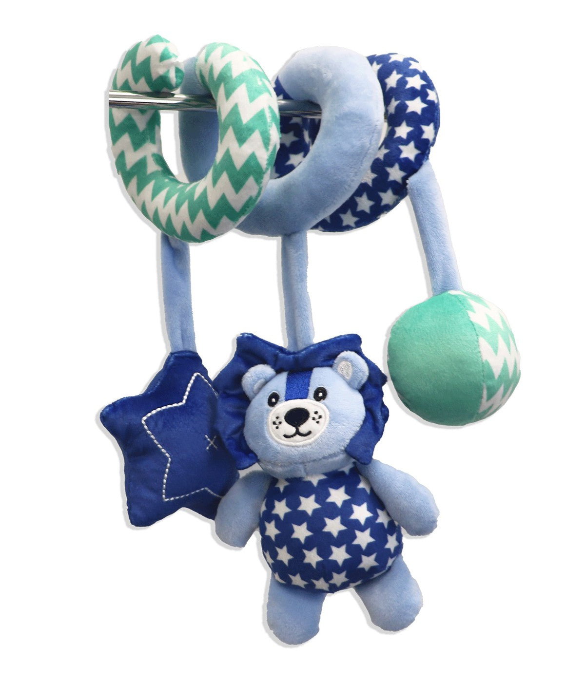  Jesse & Lulu Baby Boys and Baby Girls Bright Spiral Activity Toy Navy Lion - Navy Lion - Bonton