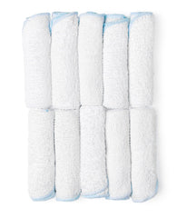 Baby Boys and Girls 10 Pack Terry Baby Washcloths Blue