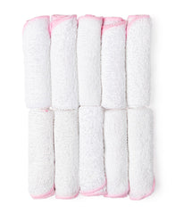 Baby Boys and Girls 10 Pack Terry Baby Washcloths Pink