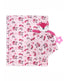  Jesse & Lulu Baby Boys and Girls Blanket with Nunu and Teether Pink - Pink - Bonton