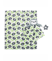 Baby Boys and Girls Blanket with Nunu and Teether Green