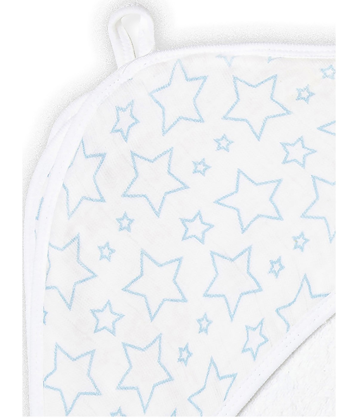  Jesse & Lulu Baby Boys and Girls Star Muslin Lined Hooded Towel Blue - Blue - Bonton